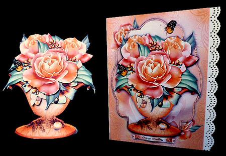 Vintage Bouquet of Orange Roses by Diane  Hitchcox