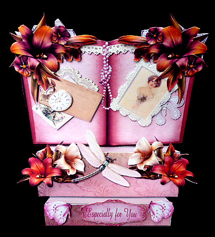 Tri Fold Base Shaped Card - Vintage Book Birthday by Diane  Hitchcox