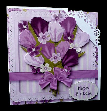 Beautiful Purple Spring Bouquet Mini Kit by Diane  Hitchcox
