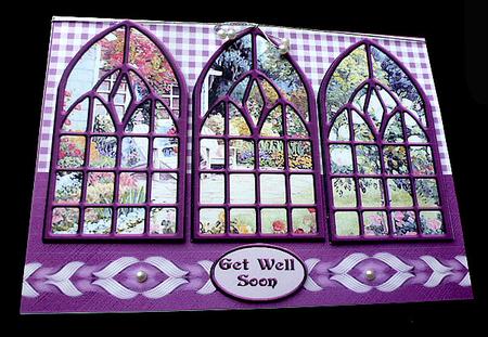 English Garden Window Card Front by Diane  Hitchcox
