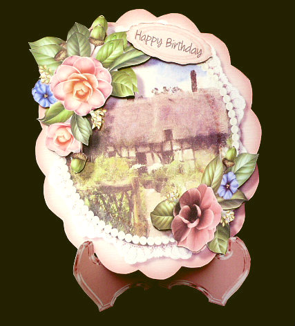 Beautiful Plate and Stand , the Country Cottage  by Diane  Hitchcox