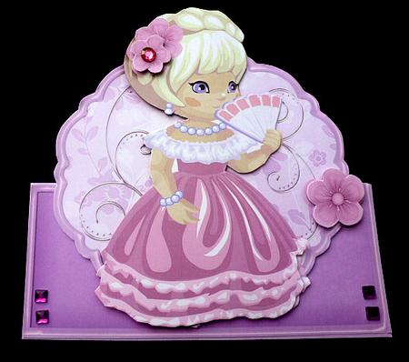 Shaped Girl with Fan Mini Kit by Diane  Hitchcox