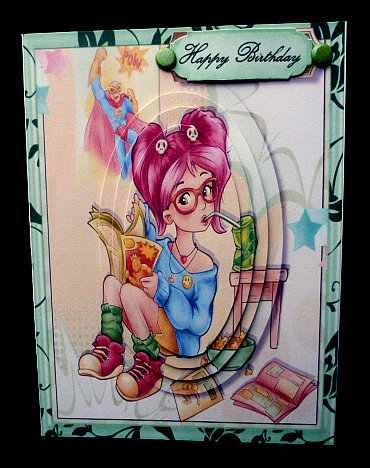 Miss Teenager and Her Magazines by Diane  Hitchcox
