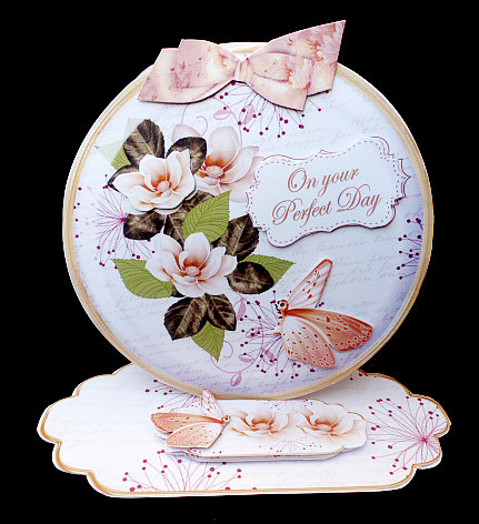 Peach Magnolia Perfect Day Pretty Circle Easel Card Mini Kit by Diane  Hitchcox