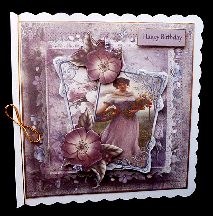 Bringing the Flowers Home Card with Decoupage by Diane  Hitchcox