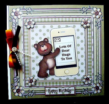 Bear Hugs Decoupage Topper 4 by Diane  Hitchcox