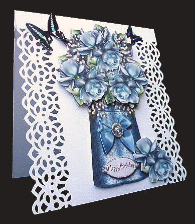 Vase with Roses 1 by Diane  Hitchcox