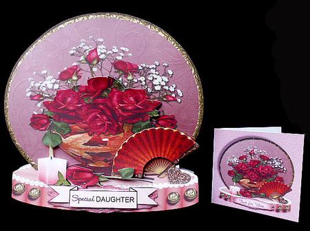 Red Roses Valentine - Birthday Shaped Card Plus Gift Card by Diane  Hitchcox
