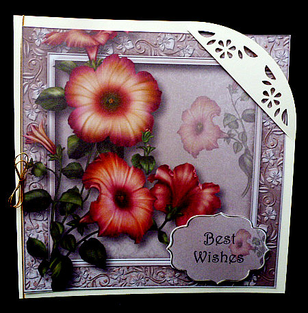 Pretty Vintage Petunias 8x8 Quick Topper by Diane  Hitchcox