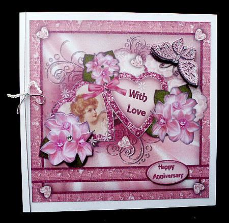 Double Heart in Pink Mk by Diane  Hitchcox