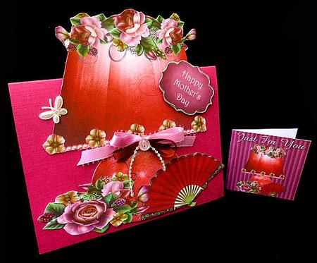 Pink Lamp Shaped Card Plus Gift Card by Diane  Hitchcox