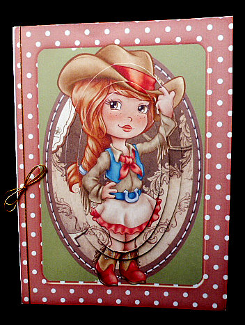 Lovely Cowgirl in a Polka Dot Frame  by Diane  Hitchcox