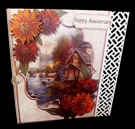 Beautiful Chrysanthemum's and Water Scene by Diane  Hitchcox