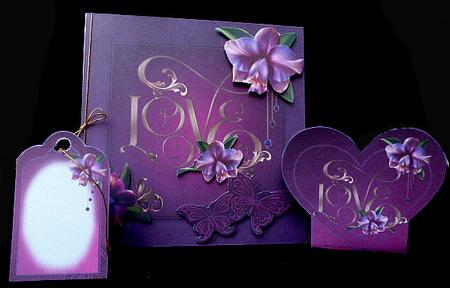 8x8 Love Romantic Orchids Mini Kit by Diane  Hitchcox