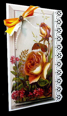 Pretty Vintage Yellow Rose Pyramids by Diane  Hitchcox