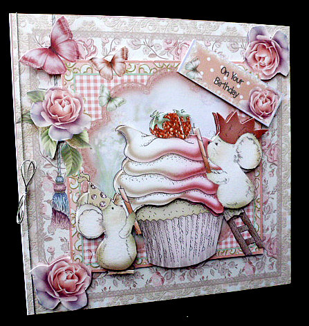 Cute Candle on Top Card Front Kit by Diane  Hitchcox