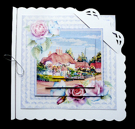 Summer Cottage with Roses Pyramid by Diane  Hitchcox