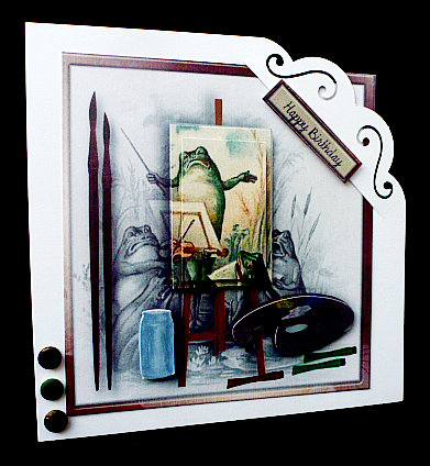 The Frog Painting Male/female Card by Diane  Hitchcox