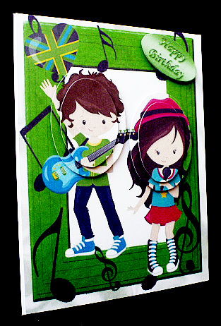 Pop Singers Boy and Girl Oval Pyramids by Diane  Hitchcox