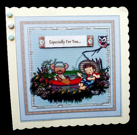 Gone Fishing Topper Male / Boy Card by Diane  Hitchcox
