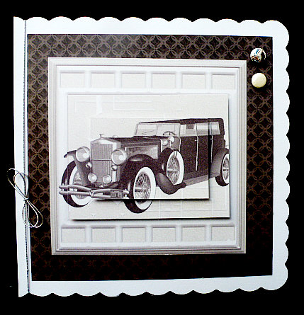 Cream and Desaturated Car by Diane  Hitchcox