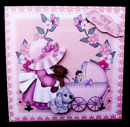 Little Lady Pushing a Pram 2 Mini Kit by Diane  Hitchcox