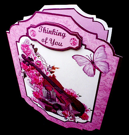 Floral Violin Card Kit by Diane  Hitchcox
