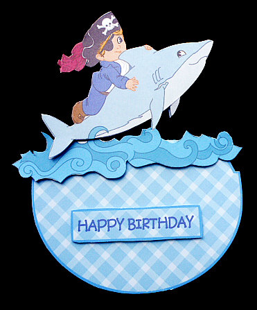 Pirate Boy Wobble Card Ages2-9 or Other by Diane  Hitchcox