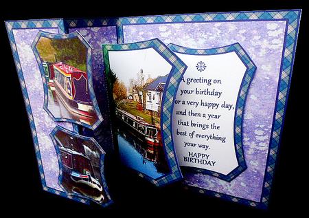 Fold Back Pop-up Canal Barges by Diane  Hitchcox