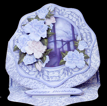 Wooden Bridge Octagon Frame Easel Card Mini Kit by Diane  Hitchcox