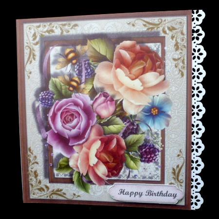 Beautiful English Roses and Fruit by Diane  Hitchcox