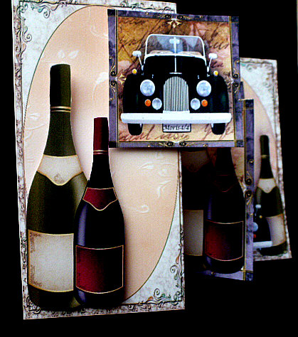 Wine and Cars Tri Fold Mini Kit by Diane  Hitchcox