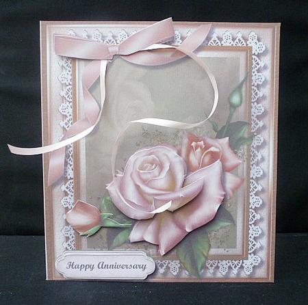 Beatiful Roses in a Buff Frame  by Diane  Hitchcox