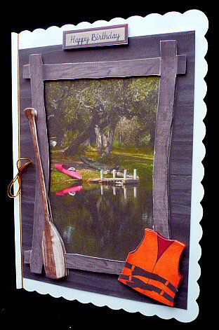 Log Cabin Adventure - Canoeing Card by Diane  Hitchcox