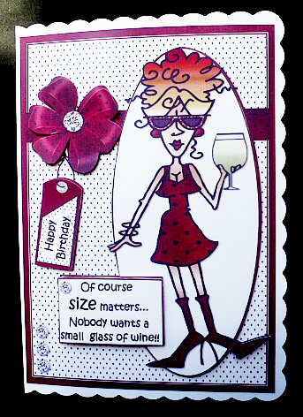 Rita Thinks Size Matters Quick Card by Diane  Hitchcox