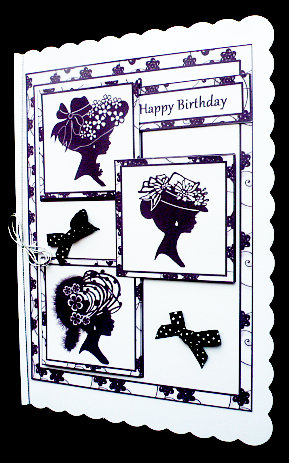 Three Squares Victorian Ladies by Diane  Hitchcox