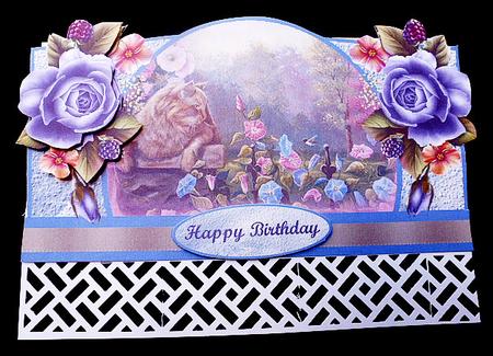 English Rose Card Topper by Diane  Hitchcox