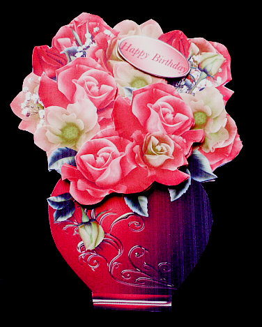 Vase of Mixed Roses Card Mini Kit by Diane  Hitchcox