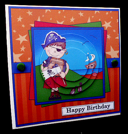 Pirate Joze Circle Pyramage Topper by Diane  Hitchcox