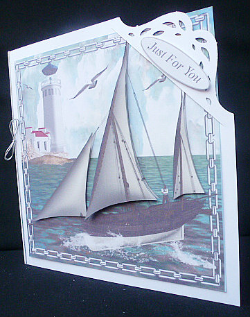 Sail Away Card Topper with Decoupage by Diane  Hitchcox