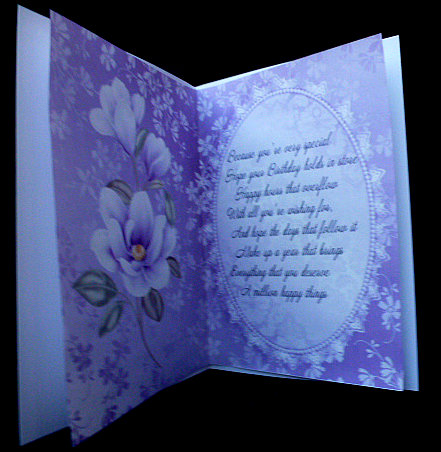 Beautiful Lilac Floral Insert by Diane  Hitchcox