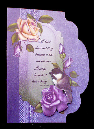 Scallop Edge Chickadee Card by Diane  Hitchcox