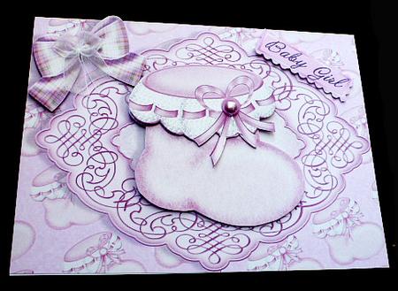 Baby Girl Pink Bootie by Diane  Hitchcox