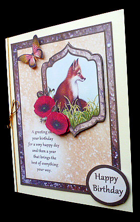 Fox Decoupage with Verse by Diane  Hitchcox