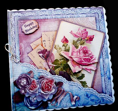 Who Loves Roses Cardtopper with Inlet 208 by Diane  Hitchcox