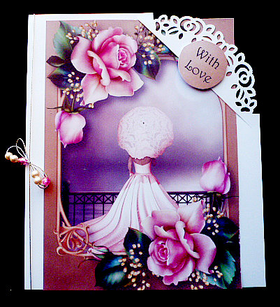 Pale Pink Downton Decor Roses Mini Kit by Diane  Hitchcox