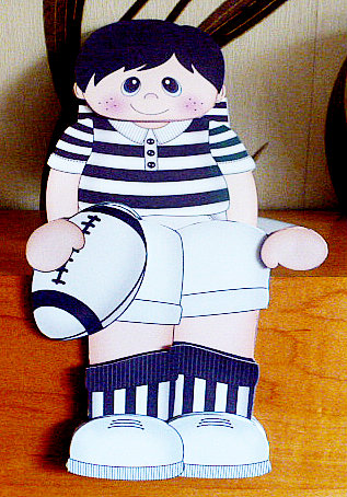 3D on the Shelf Card Kit - Rugby Boy Derek by Diane  Hitchcox
