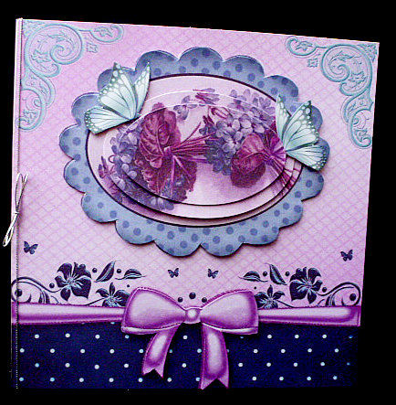 Pretty Pink Floral Oval Pyramids with Bows 8x8 Mini Kit by Diane  Hitchcox
