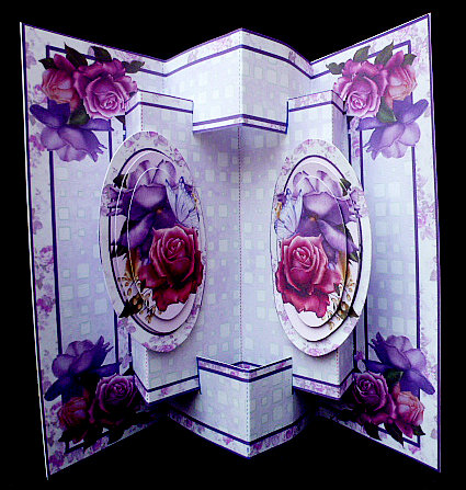 3D Concertina Pop-out - Belle Epoque Roses by Diane  Hitchcox