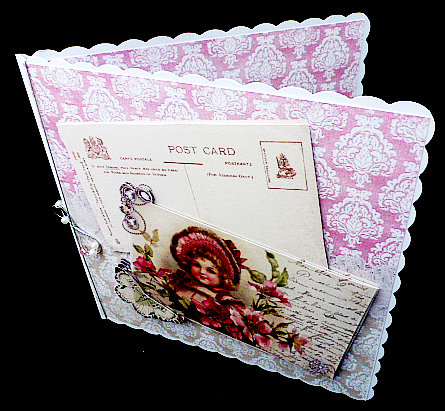 Vintage Girl with Butterfly 8x8 Mini Kit by Diane  Hitchcox